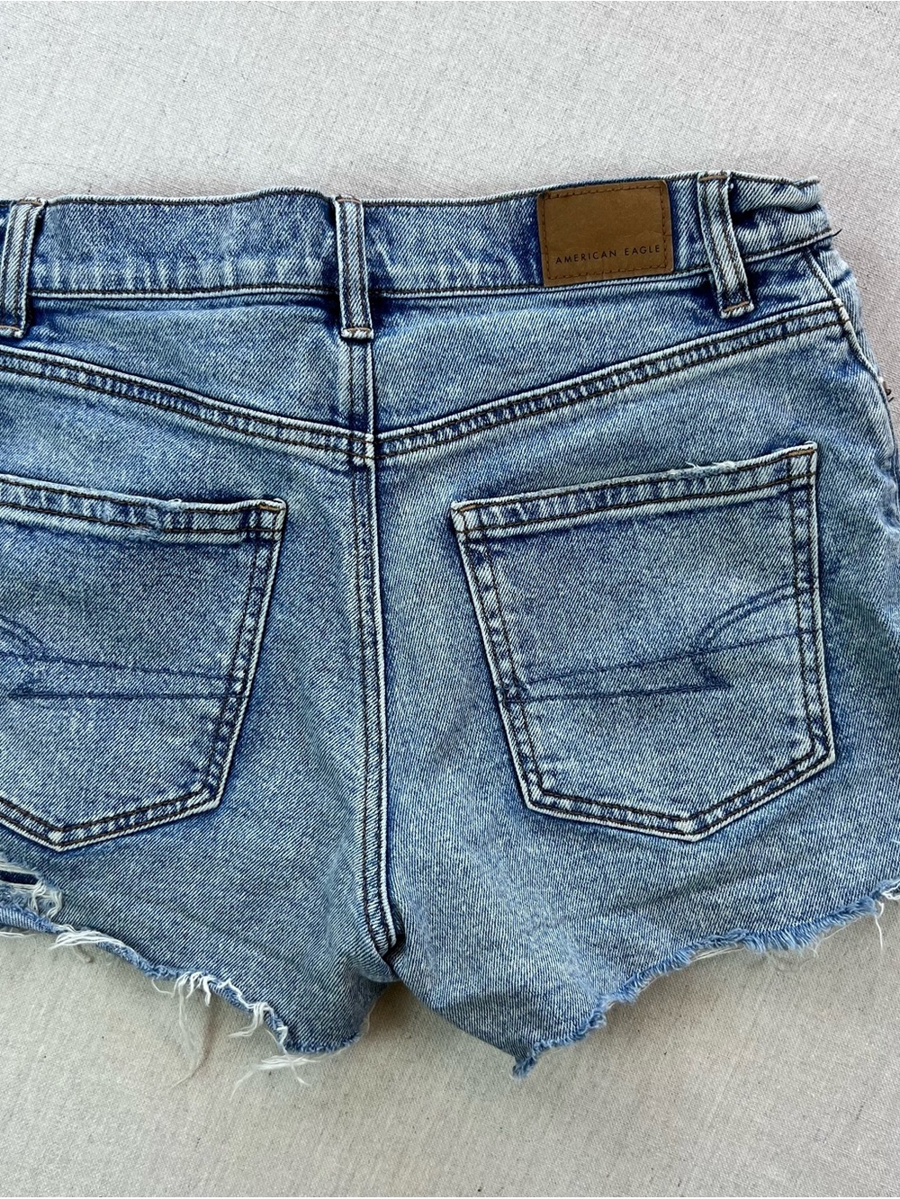 Women’s Distressed High-Rise Ripped Distressed Comfy Boho Indie Denim Shorts - 2 - Picture 2 of 9